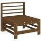 vidaXL Juego de sofás de jardín 5 pzas madera maciza pino marrón miel vidaXL Juego de sofás de jardín 5 pzas madera maciza pino marrón miel