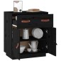 vidaXL Aparador de madera maciza de pino negro 65,5x40x75 cm vidaXL Aparador de madera maciza de pino negro 65,5x40x75 cm