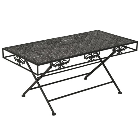 vidaXL Mesa de centro plegable estilo vintage metal 100x50x45 cm negro