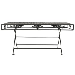 vidaXL Mesa de centro plegable estilo vintage metal 100x50x45 cm negro