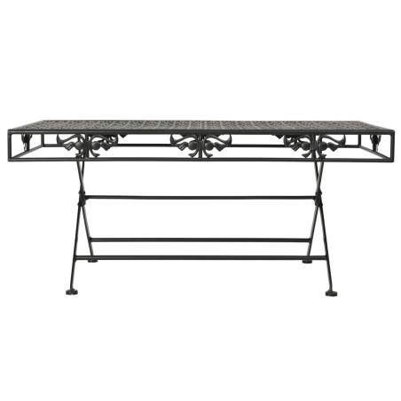 vidaXL Mesa de centro plegable estilo vintage metal 100x50x45 cm negro