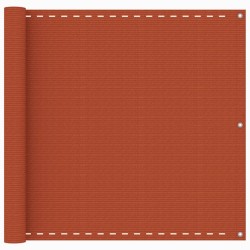 vidaXL Toldo para balcón HDPE naranja 90x600 cm