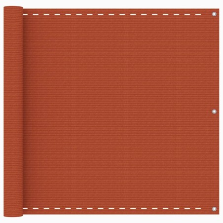 vidaXL Toldo para balcón HDPE naranja 90x600 cm