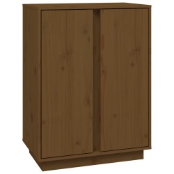 vidaXL Aparador de madera maciza de pino marrón miel 60x35x80 cm