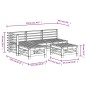 vidaXL Juego de sofás de jardín 5 pzas madera maciza pino marrón miel vidaXL Juego de sofás de jardín 5 pzas madera maciza pino marrón miel