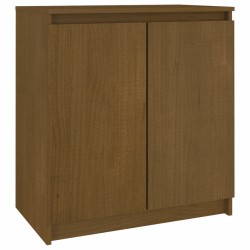 vidaXL Armario auxiliar madera maciza de pino marrón miel 60x36x65 cm