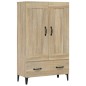 vidaXL Aparador madera contrachapada color roble Sonoma 70x31x115 cm vidaXL Aparador madera contrachapada color roble Sonoma 70x31x115 cm
