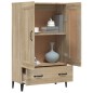 vidaXL Aparador madera contrachapada color roble Sonoma 70x31x115 cm vidaXL Aparador madera contrachapada color roble Sonoma 70x31x115 cm
