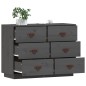 vidaXL Aparador de madera maciza de pino gris 100x40x75 cm