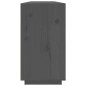 vidaXL Aparador de madera maciza de pino gris 100x40x75 cm