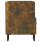 vidaXL Mesita de noche madera contrachapada color roble ahumado