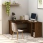 vidaXL Escritorio de esquina madera contrachapada marrón 120x140x75 cm vidaXL Escritorio de esquina madera contrachapada marrón 120x140x75 cm