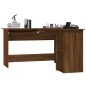 vidaXL Escritorio de esquina madera contrachapada marrón 120x140x75 cm vidaXL Escritorio de esquina madera contrachapada marrón 120x140x75 cm