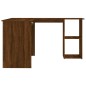 vidaXL Escritorio de esquina madera contrachapada marrón 120x140x75 cm vidaXL Escritorio de esquina madera contrachapada marrón 120x140x75 cm