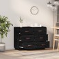 vidaXL Aparador madera maciza de pino negro 100x40x75 cm vidaXL Aparador madera maciza de pino negro 100x40x75 cm