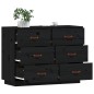 vidaXL Aparador madera maciza de pino negro 100x40x75 cm vidaXL Aparador madera maciza de pino negro 100x40x75 cm