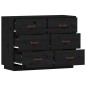 vidaXL Aparador madera maciza de pino negro 100x40x75 cm vidaXL Aparador madera maciza de pino negro 100x40x75 cm
