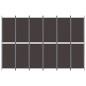 vidaXL Biombo divisor de 6 paneles de tela marrón 300x200 cm vidaXL Biombo divisor de 6 paneles de tela marrón 300x200 cm