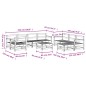 vidaXL Juego muebles de jardín 10 pzas madera maciza pino marrón miel