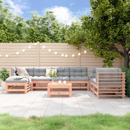 vidaXL Juego de muebles de jardín 8 pzas madera maciza abeto Douglas