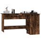 vidaXL Escritorio esquina madera contrachapada roble humo 120x140x75cm vidaXL Escritorio esquina madera contrachapada roble humo 120x140x75cm