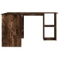 vidaXL Escritorio esquina madera contrachapada roble humo 120x140x75cm vidaXL Escritorio esquina madera contrachapada roble humo 120x140x75cm