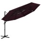 vidaXL Sombrilla de 4 niveles con poste de aluminio burdeos 3x3 m vidaXL Sombrilla de 4 niveles con poste de aluminio burdeos 3x3 m