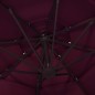 vidaXL Sombrilla de 4 niveles con poste de aluminio burdeos 3x3 m vidaXL Sombrilla de 4 niveles con poste de aluminio burdeos 3x3 m