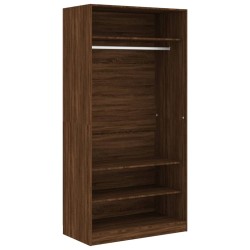 vidaXL Armario madera contrachapada color roble marrón 100x50x200 cm