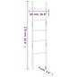 vidaXL Toallero escalera madera maciza de nogal 170 cm vidaXL Toallero escalera madera maciza de nogal 170 cm