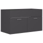 vidaXL Armario para lavabo madera contrachapada gris 80x38,5x46 cm vidaXL Armario para lavabo madera contrachapada gris 80x38,5x46 cm
