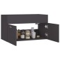 vidaXL Armario para lavabo madera contrachapada gris 80x38,5x46 cm vidaXL Armario para lavabo madera contrachapada gris 80x38,5x46 cm