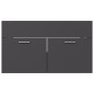 vidaXL Armario para lavabo madera contrachapada gris 80x38,5x46 cm vidaXL Armario para lavabo madera contrachapada gris 80x38,5x46 cm