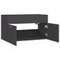 vidaXL Armario para lavabo madera contrachapada gris 80x38,5x46 cm vidaXL Armario para lavabo madera contrachapada gris 80x38,5x46 cm