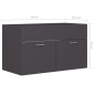 vidaXL Armario para lavabo madera contrachapada gris 80x38,5x46 cm vidaXL Armario para lavabo madera contrachapada gris 80x38,5x46 cm