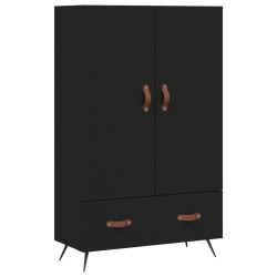 vidaXL Aparador alto madera de ingeniería negro 69,5x31x115 cm