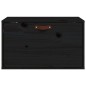 vidaXL Armario de pared de madera maciza de pino negro 60x30x35 cm