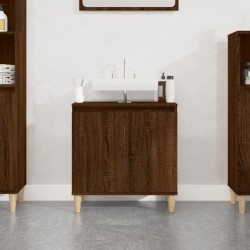 vidaXL Armario de lavabo madera contrachapada roble marrón 58x33x60 cm