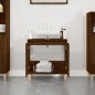 vidaXL Armario de lavabo madera contrachapada roble marrón 58x33x60 cm vidaXL Armario de lavabo madera contrachapada roble marrón 58x33x60 cm