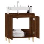 vidaXL Armario de lavabo madera contrachapada roble marrón 58x33x60 cm vidaXL Armario de lavabo madera contrachapada roble marrón 58x33x60 cm