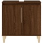 vidaXL Armario de lavabo madera contrachapada roble marrón 58x33x60 cm vidaXL Armario de lavabo madera contrachapada roble marrón 58x33x60 cm