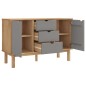 vidaXL Aparador OTTA madera maciza pino marrón y gris 113,5x43x73 cm vidaXL Aparador OTTA madera maciza pino marrón y gris 113,5x43x73 cm