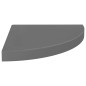 vidaXL Estantes flotantes esquina 2 uds MDF gris brillo 35x35x3,8 cm vidaXL Estantes flotantes esquina 2 uds MDF gris brillo 35x35x3,8 cm