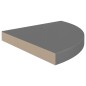 vidaXL Estantes flotantes esquina 2 uds MDF gris brillo 35x35x3,8 cm vidaXL Estantes flotantes esquina 2 uds MDF gris brillo 35x35x3,8 cm