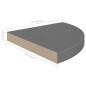vidaXL Estantes flotantes esquina 2 uds MDF gris brillo 35x35x3,8 cm vidaXL Estantes flotantes esquina 2 uds MDF gris brillo 35x35x3,8 cm