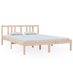 vidaXL Estructura de cama madera maciza 140x200 cm