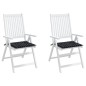 vidaXL Cojines de silla de jardín 2 uds tela a cuadros negro 50x50x3cm vidaXL Cojines de silla de jardín 2 uds tela a cuadros negro 50x50x3cm
