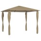 vidaXL Cenador con cubiertas de postes taupé 3x3x2,6 m 160 g/m² vidaXL Cenador con cubiertas de postes taupé 3x3x2,6 m 160 g/m²