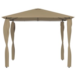 vidaXL Cenador con cubiertas de postes taupé 3x3x2,6 m 160 g/m²