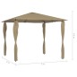 vidaXL Cenador con cubiertas de postes taupé 3x3x2,6 m 160 g/m² vidaXL Cenador con cubiertas de postes taupé 3x3x2,6 m 160 g/m²